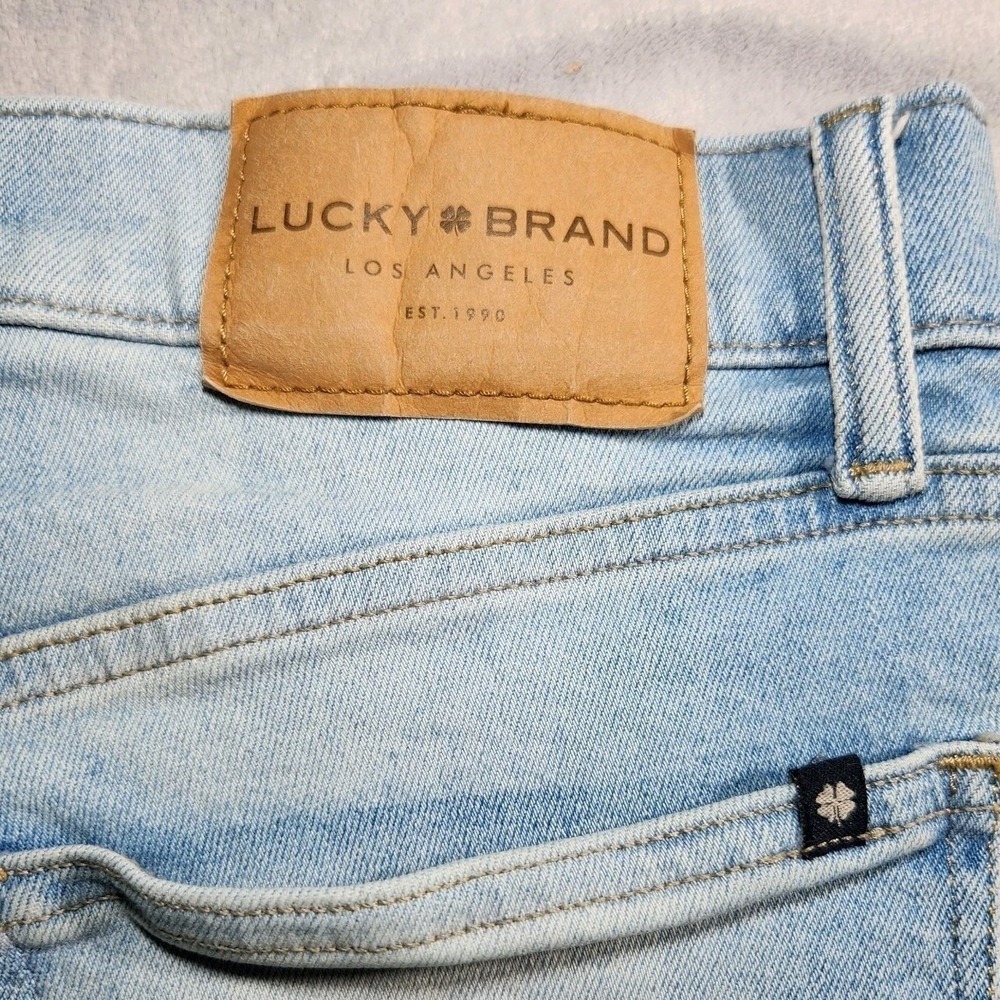 Lucky Brand Mid Rise Ava Skinny Jeans Light Wash Distressed Ankle 8/29 7WD11509 - Picture 4 of 11
